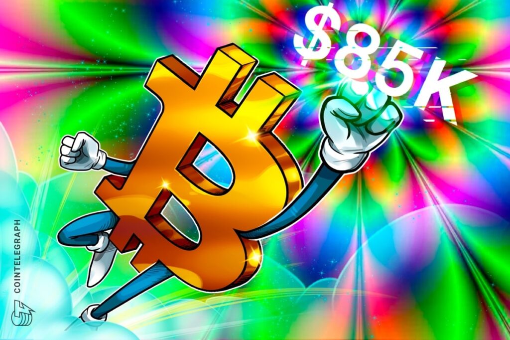 Bitcoin hits new $85K high, with just 17% left for BTC $100K record