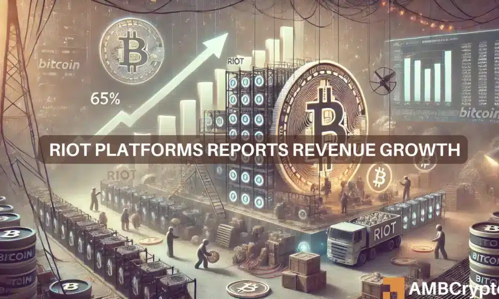 Bitcoin mining giant Riot Platforms sees 65% revenue surge, but…