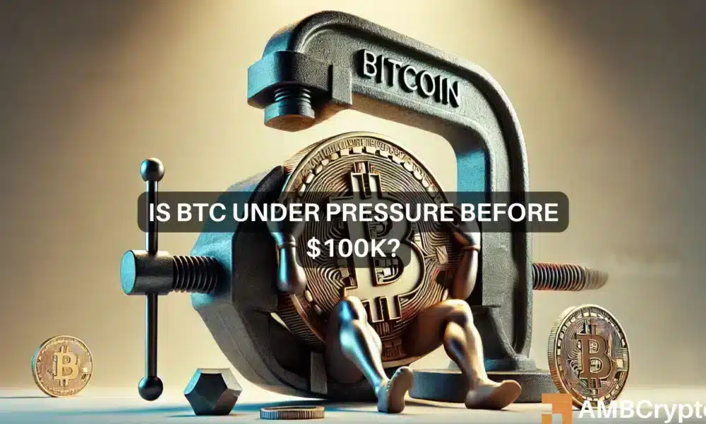 Bitcoin nears $100K, but will BTC’s sell pressure pose challenges?