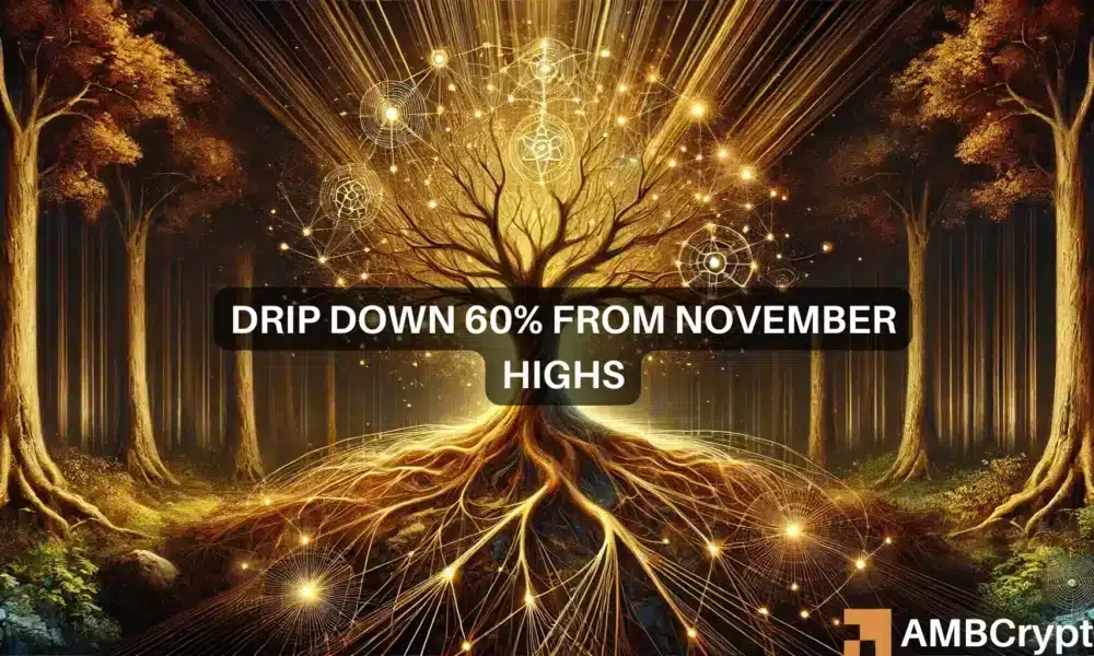 DRIP crypto sees 32% daily gain, but bulls struggle for control