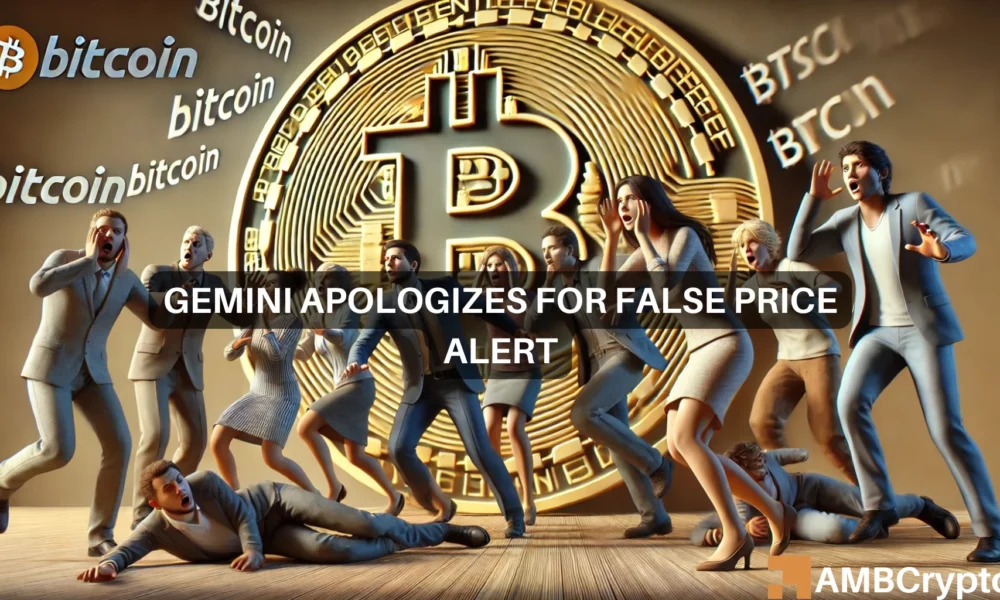 Gemini issues apology for false Bitcoin price alert! Details here… 