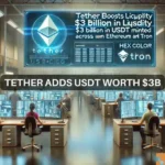 Tether boosts crypto liquidity: $3B in USDT minted across ETH and TRX