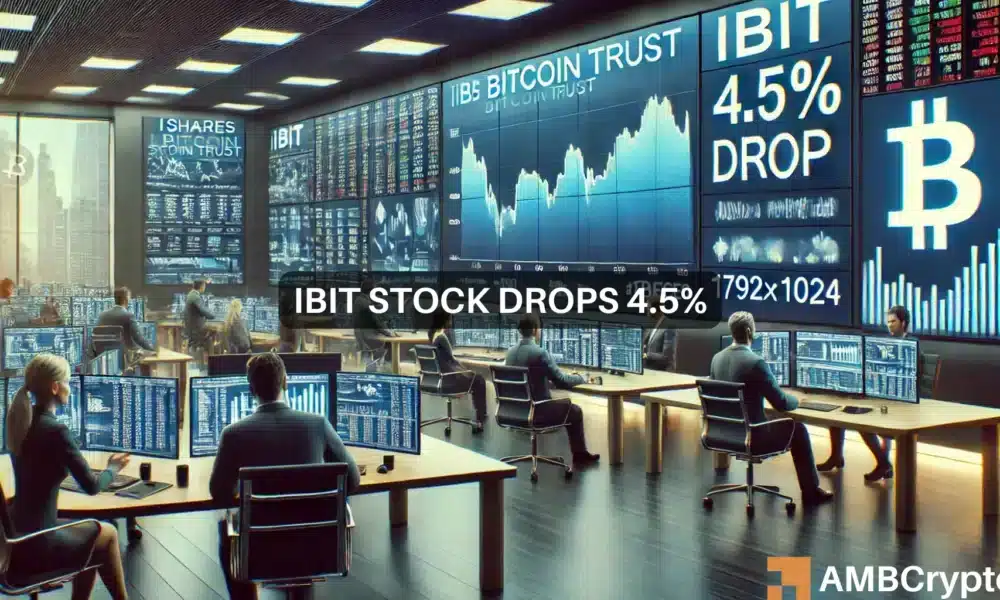 iShares Bitcoin Trust faces 4.5% drop amid institutional adjustments